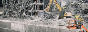 Best demolition contractor in Riyadh using hydraulic excavator